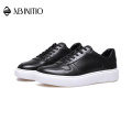 ABINITIO Chinese Popular Light Weight Black Cow Leather Casual Shoes For Men